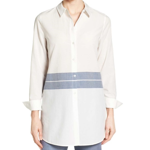 Placed Stripe Tunic Shirt - Picture 1 of 3